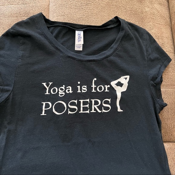 Yoga Is For Posers Ladies T-Shirt - Picture 3 of 3